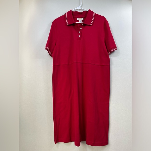 Talbots Dresses & Skirts - Red Polo Dress by Talbots Cotton Work Summer Size XL